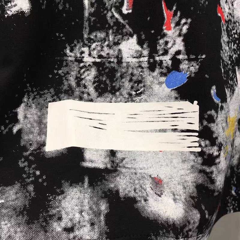 可愛いOFF WHITE Tシャツ 偽物 スプレー カラバッジョ スリムフィット ofj81650